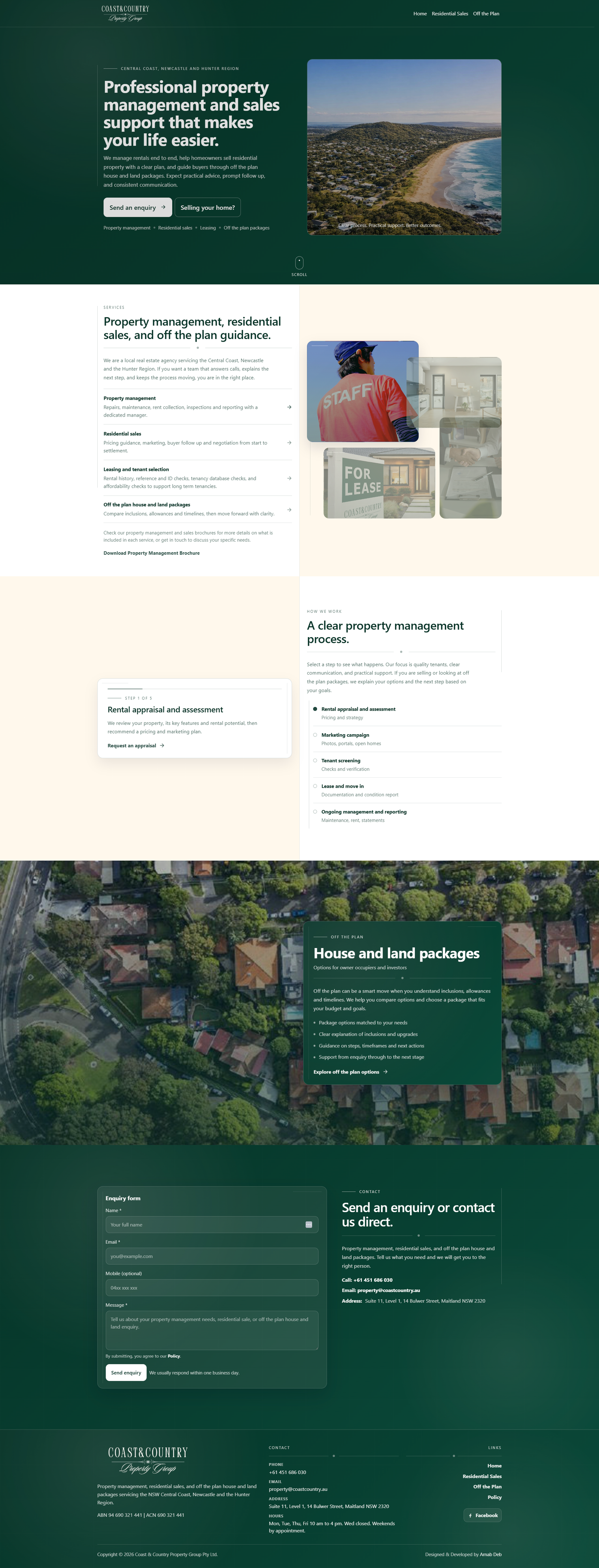 Coast and Country Property Group website