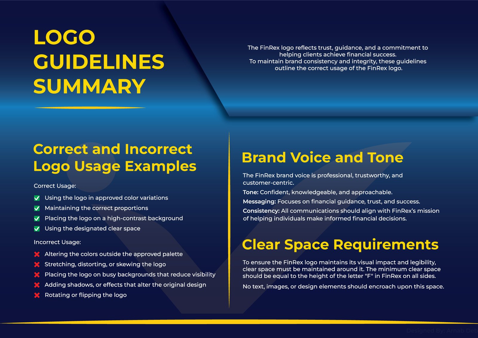 FinRex Logo Guidelines Summary