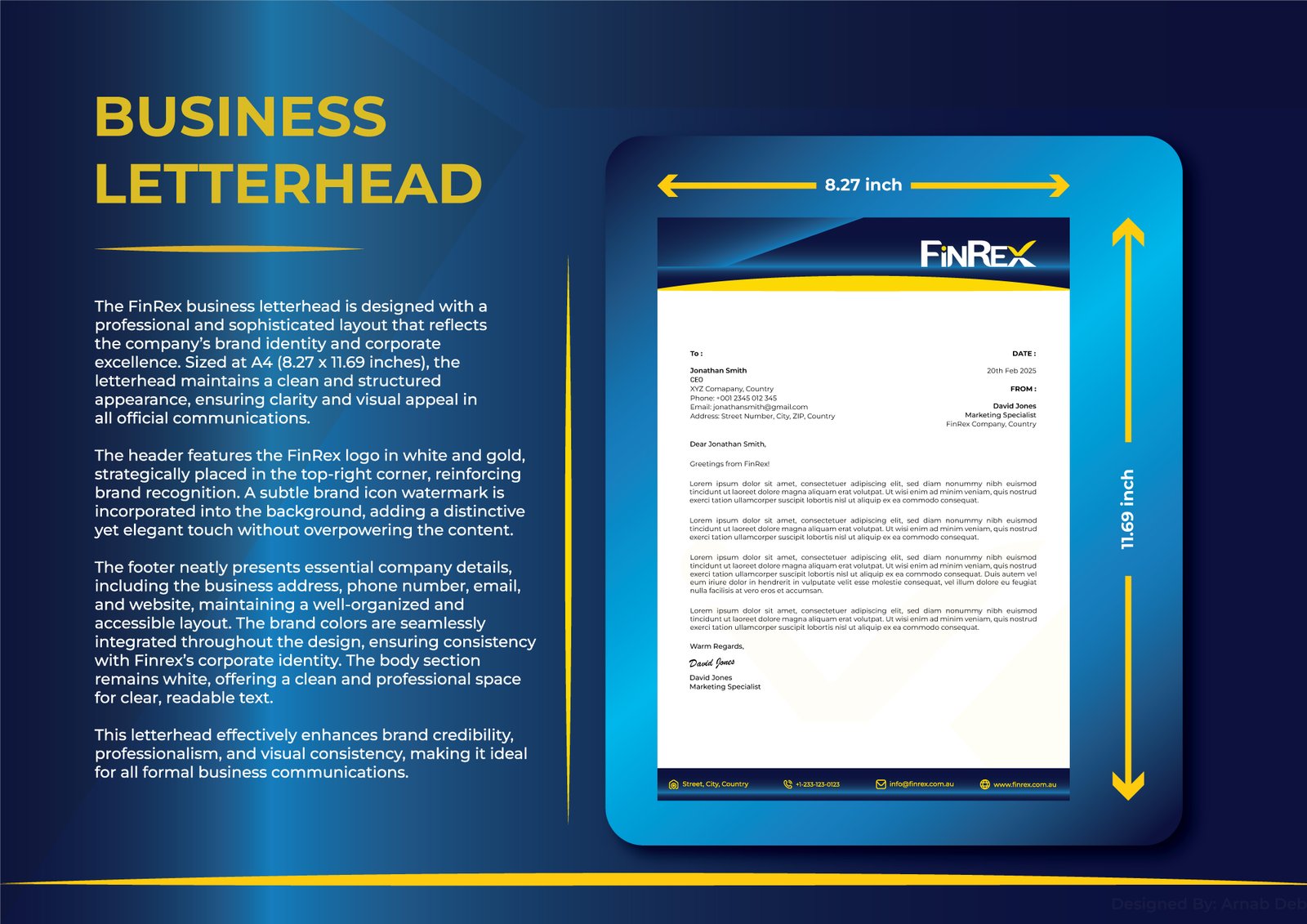 FinRex Business Letterhead